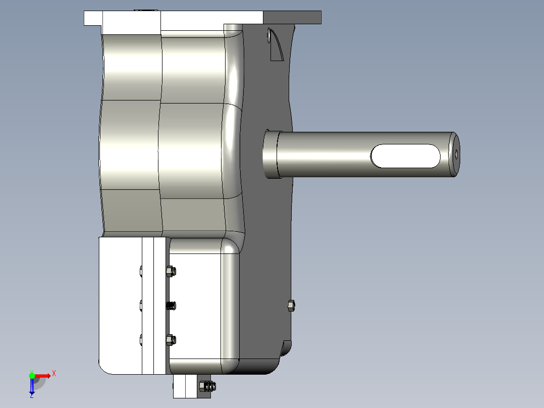 2_蜗轮蜗杆减速器俯视图