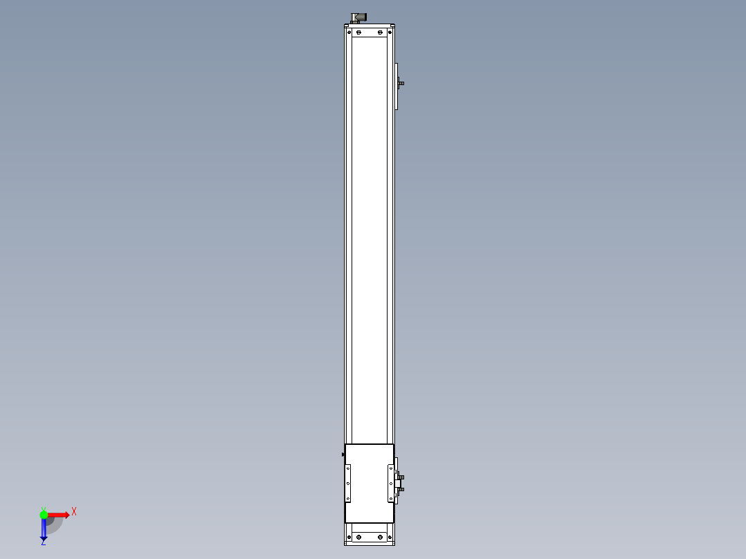 Toyo东佑达直线模组-ECH12-850-BM-100W+煞車俯视图