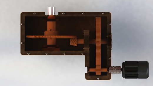 二级圆柱直齿轮与锥齿轮组合减速箱3D图纸 Solidworks设计缩略图