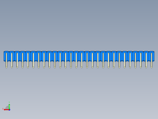 彩色公排针 100mil 2.54mm 系列-DS1022_blue_2x28p_100mil_TypeD_rev1.0后视缩略图