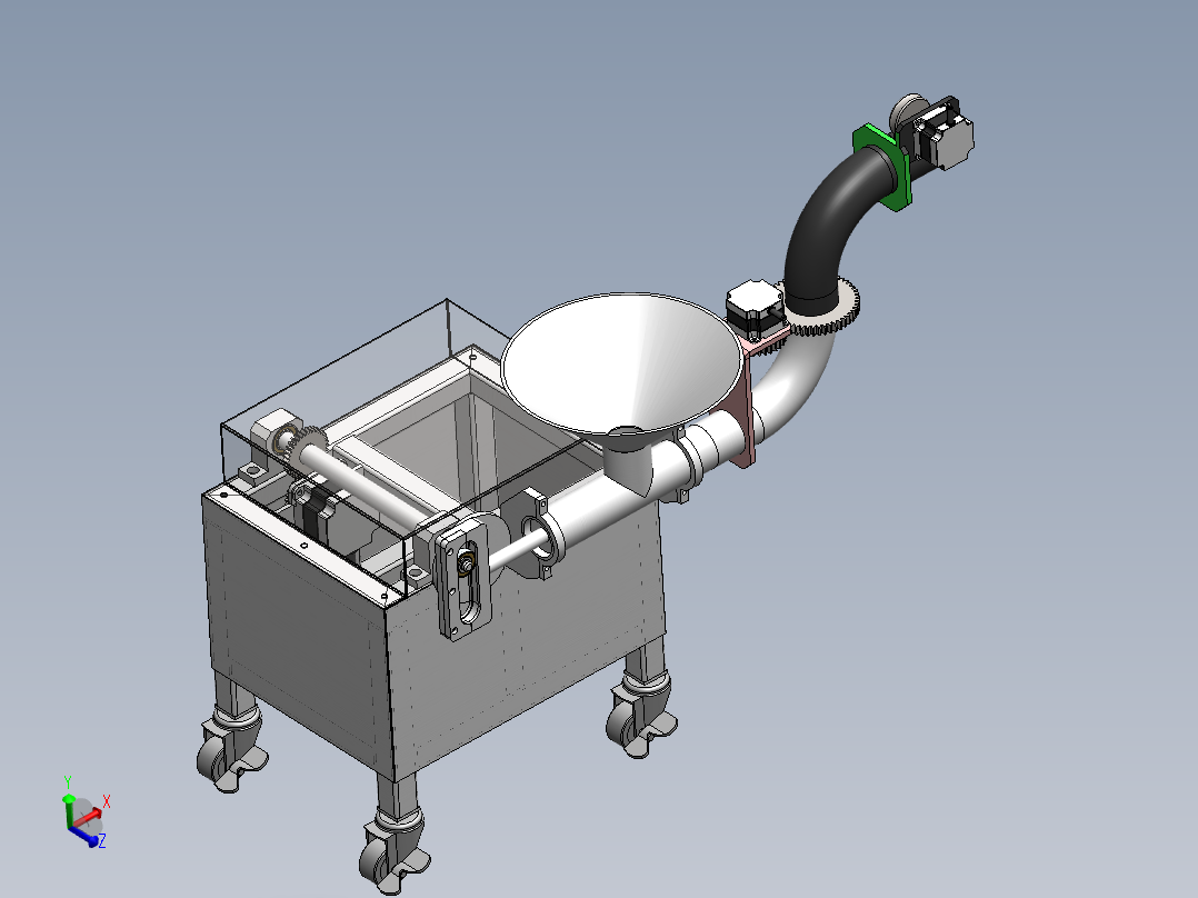 乒乓球发球机三维SW模型1275796