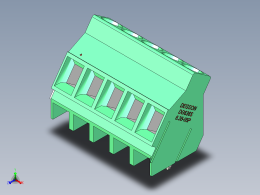 DEGSON DG636 系列 6.357.629.52mm 接线端子-DG636S-6.35-05P-14-00AH