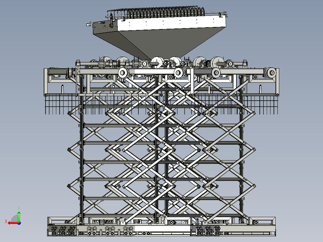 升降气动烘烤装置后视图