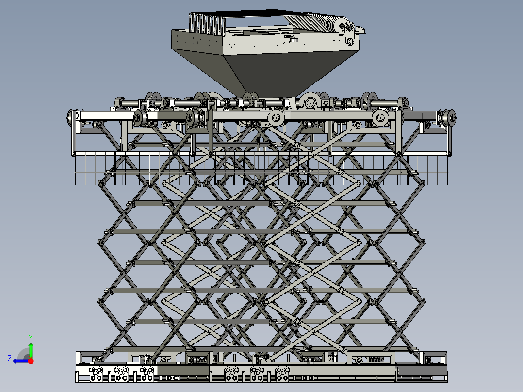 升降气动烘烤装置右视图
