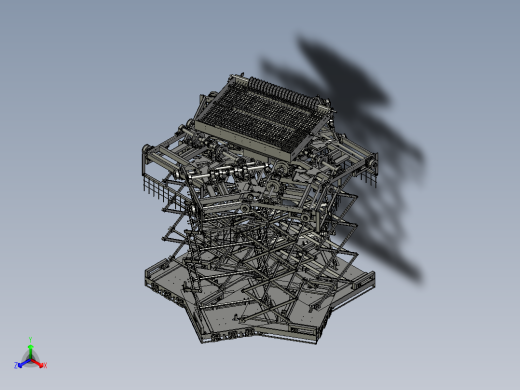 升降气动烘烤装置正等轴测缩略图
