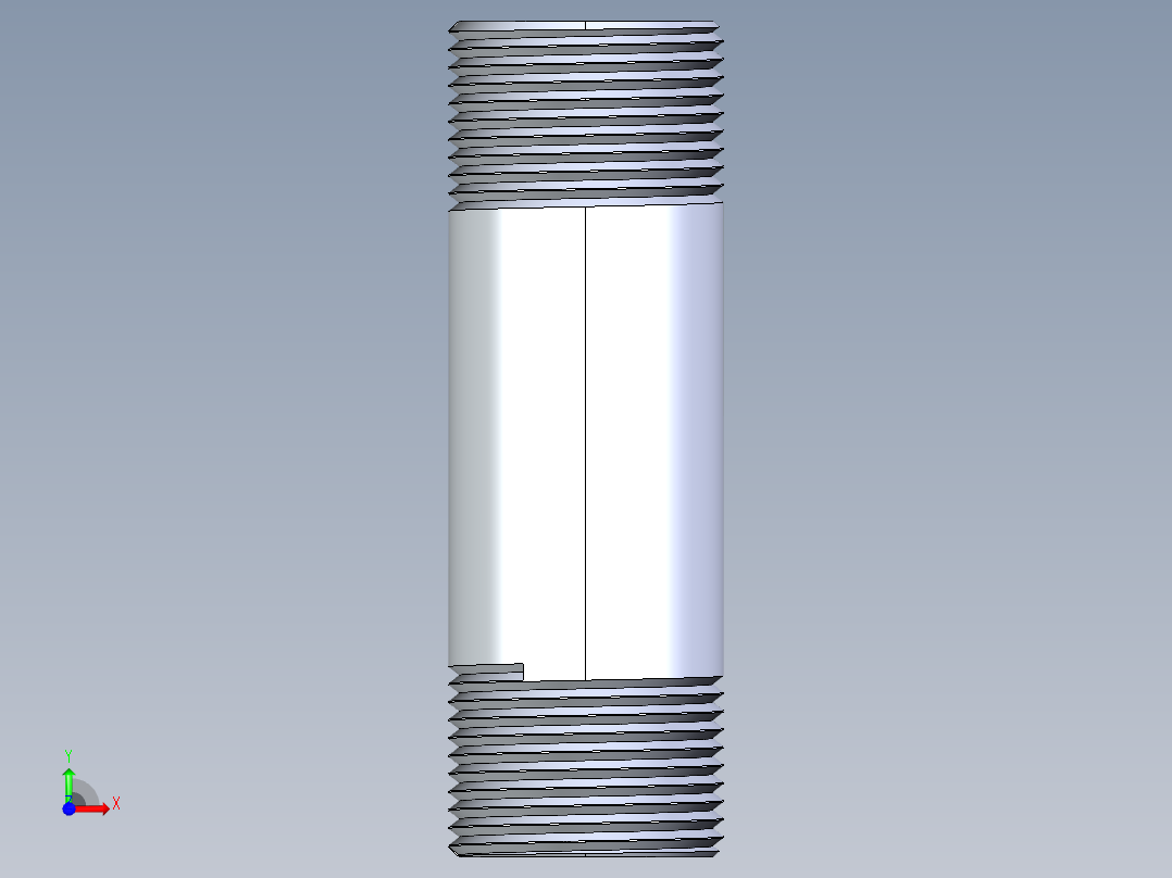 CPVC管件33-Sch80_Nipple_MPTxMPT_9861-136_1in x 4in前视图