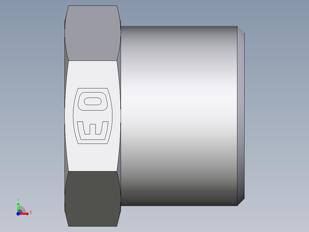 卡套式工业通用硬管接头EO_Blanking_plug_for_tube_ends_ROV10L71X前视图