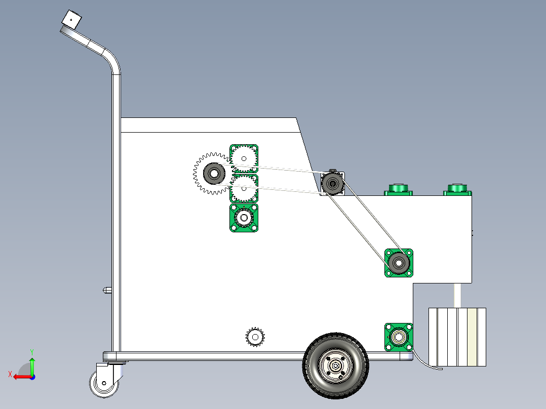 落叶清扫机含三维二维说明书后视图