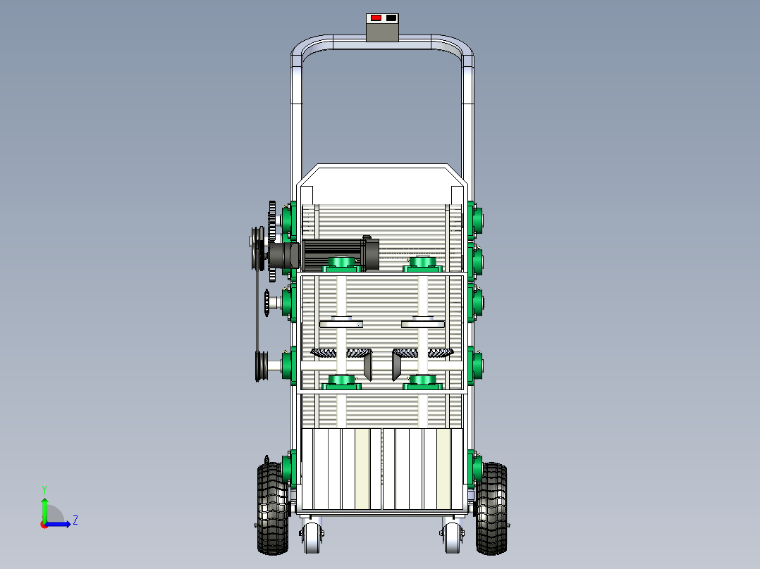 落叶清扫机含三维二维说明书左视图