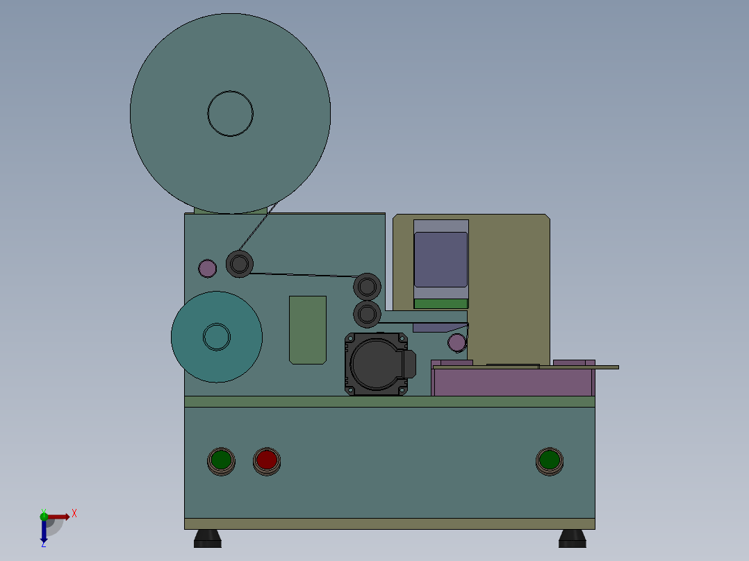 PCB板双面贴胶机（贴双面胶设备） (1)俯视图
