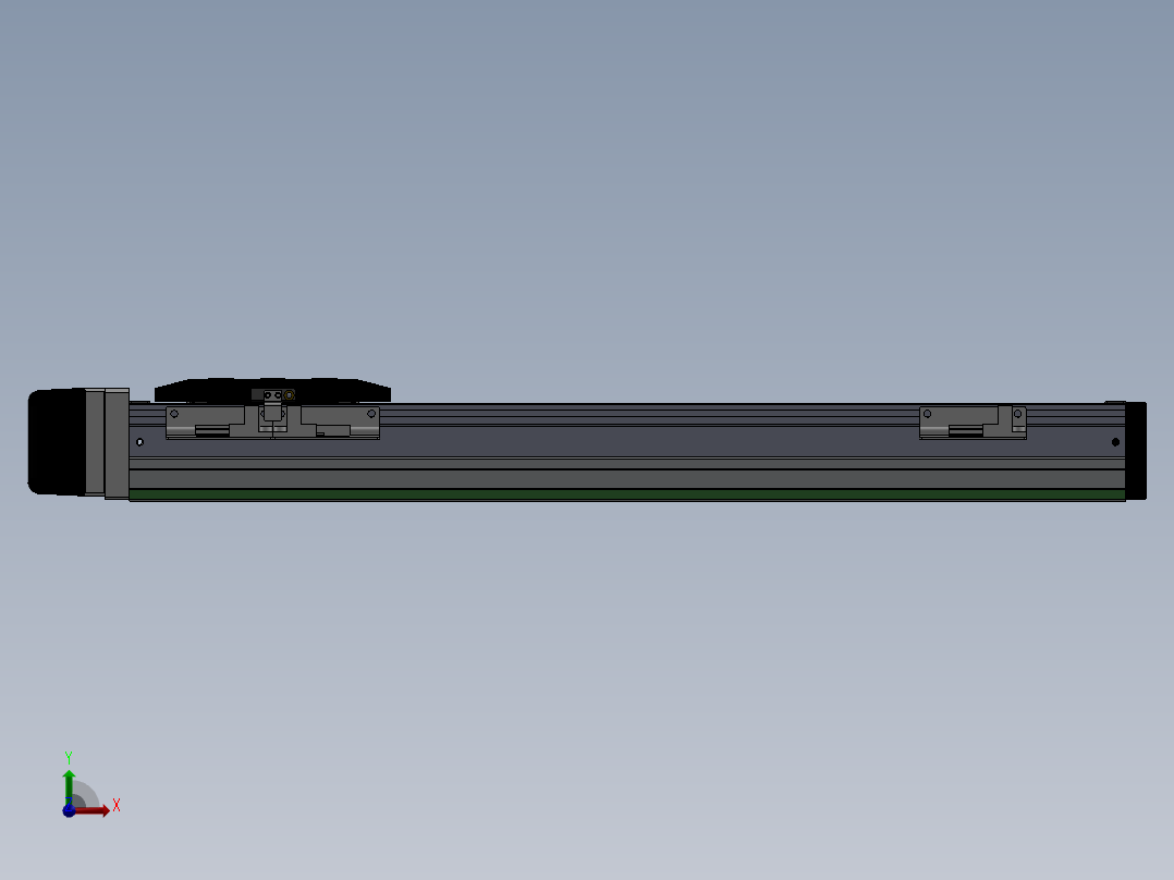 电动滑台模组SDH50右连模组（配台达电机） 前视图