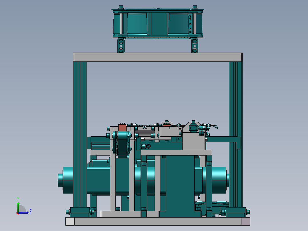 冷却吹风输送机构左视图