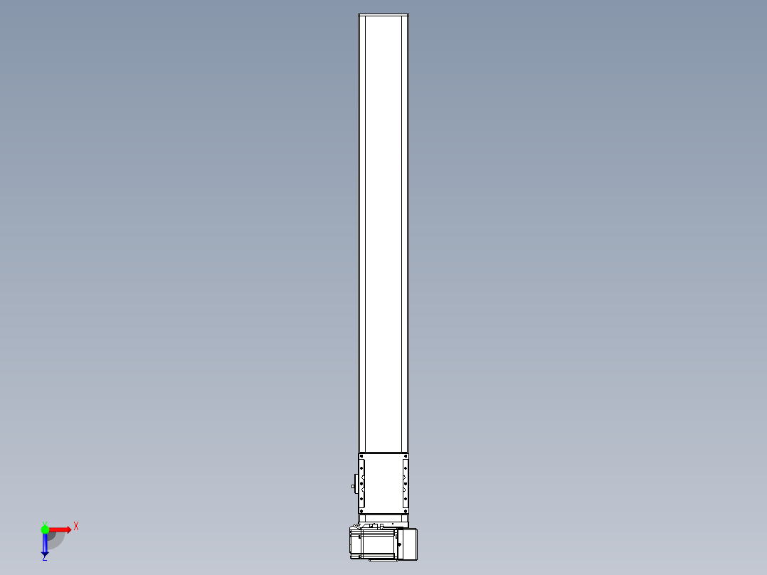 同步带全封闭直线模组TPA-HCB-105D-90-L850-RU-C-P20-N3俯视图