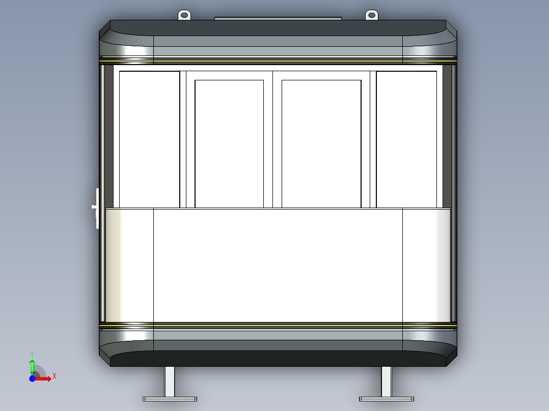 9米民宿太空舱三维模型前视图