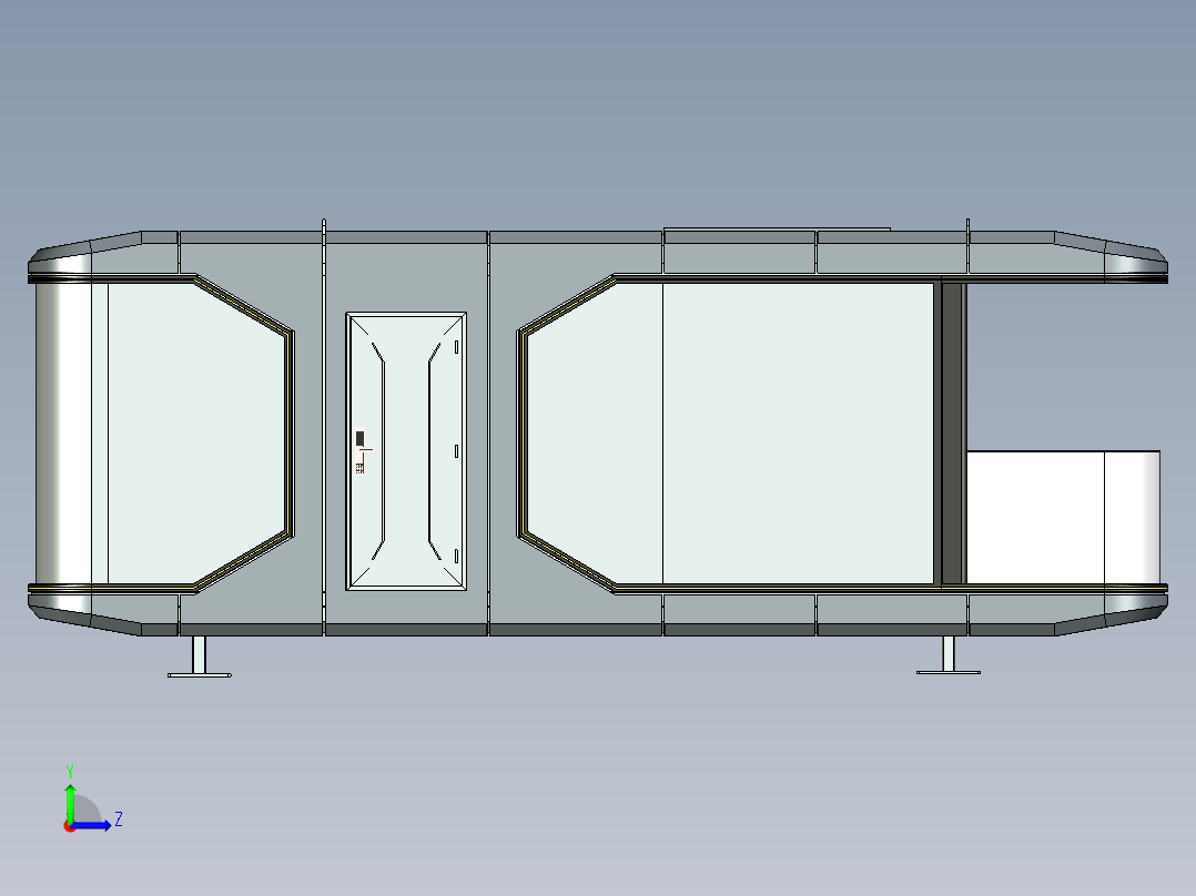 9米民宿太空舱三维模型左视图
