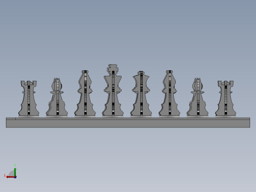 激光下料拼图国际象棋全格式CAD-SolidWorks-X_T和stl格式后视缩略图