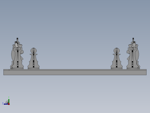 激光下料拼图国际象棋全格式CAD-SolidWorks-X_T和stl格式右视缩略图