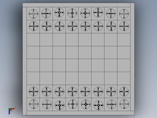 激光下料拼图国际象棋全格式CAD-SolidWorks-X_T和stl格式俯视缩略图