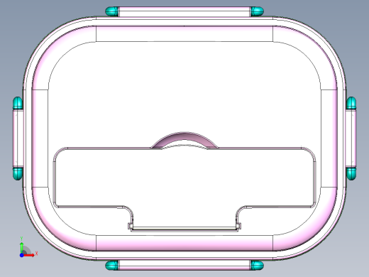 3格学生餐盒饭盒前视缩略图