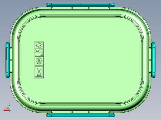 3格学生餐盒饭盒后视缩略图