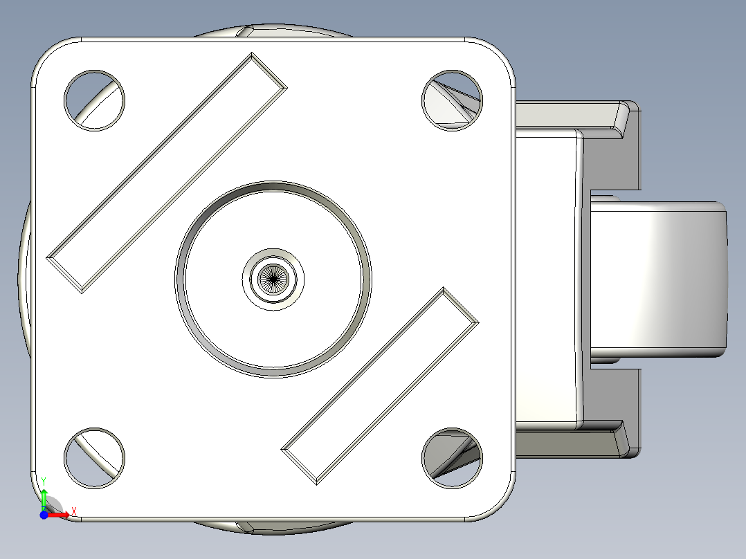 福马脚轮前视图