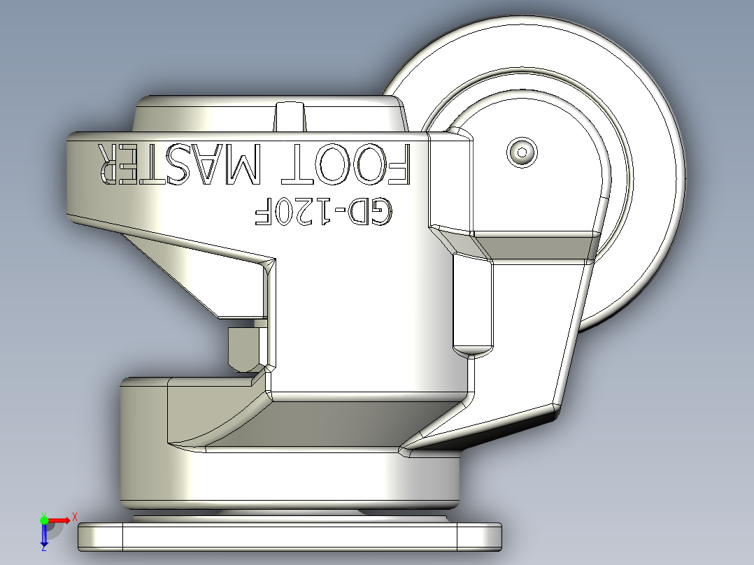福马脚轮俯视图