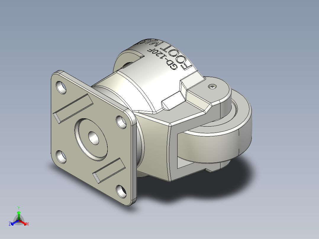 福马脚轮正等轴测图