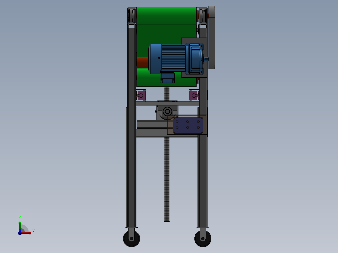伸缩输送带前视图