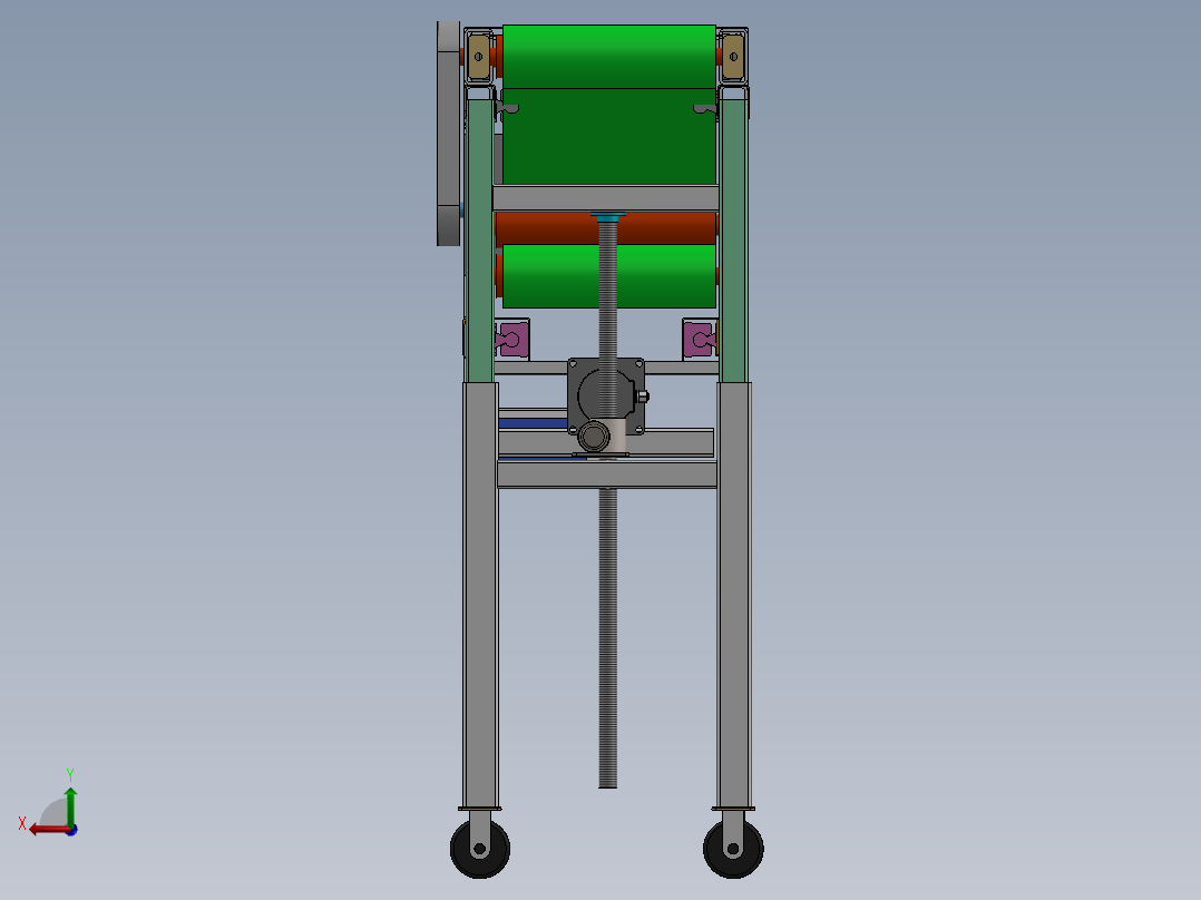 伸缩输送带后视图
