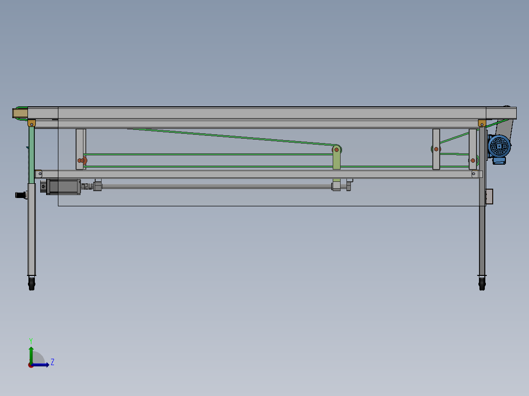 伸缩输送带左视图