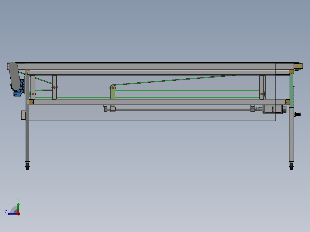 伸缩输送带右视图