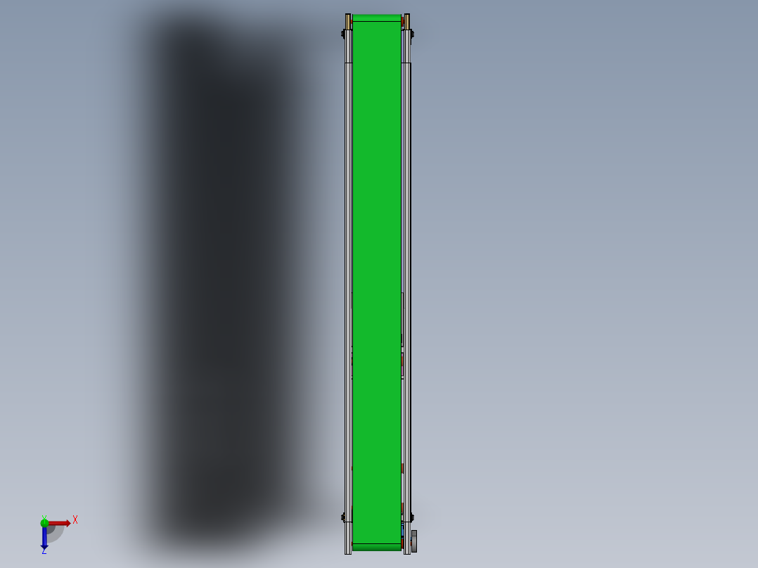 伸缩输送带俯视图