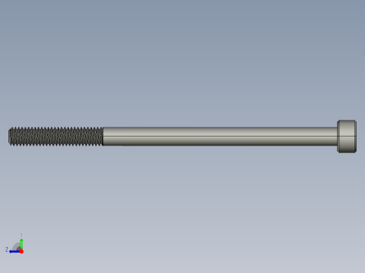 M4 x 0.7mm Thread 70mm LONG SOCKET HEAD CAP SCREW.STEP右视缩略图
