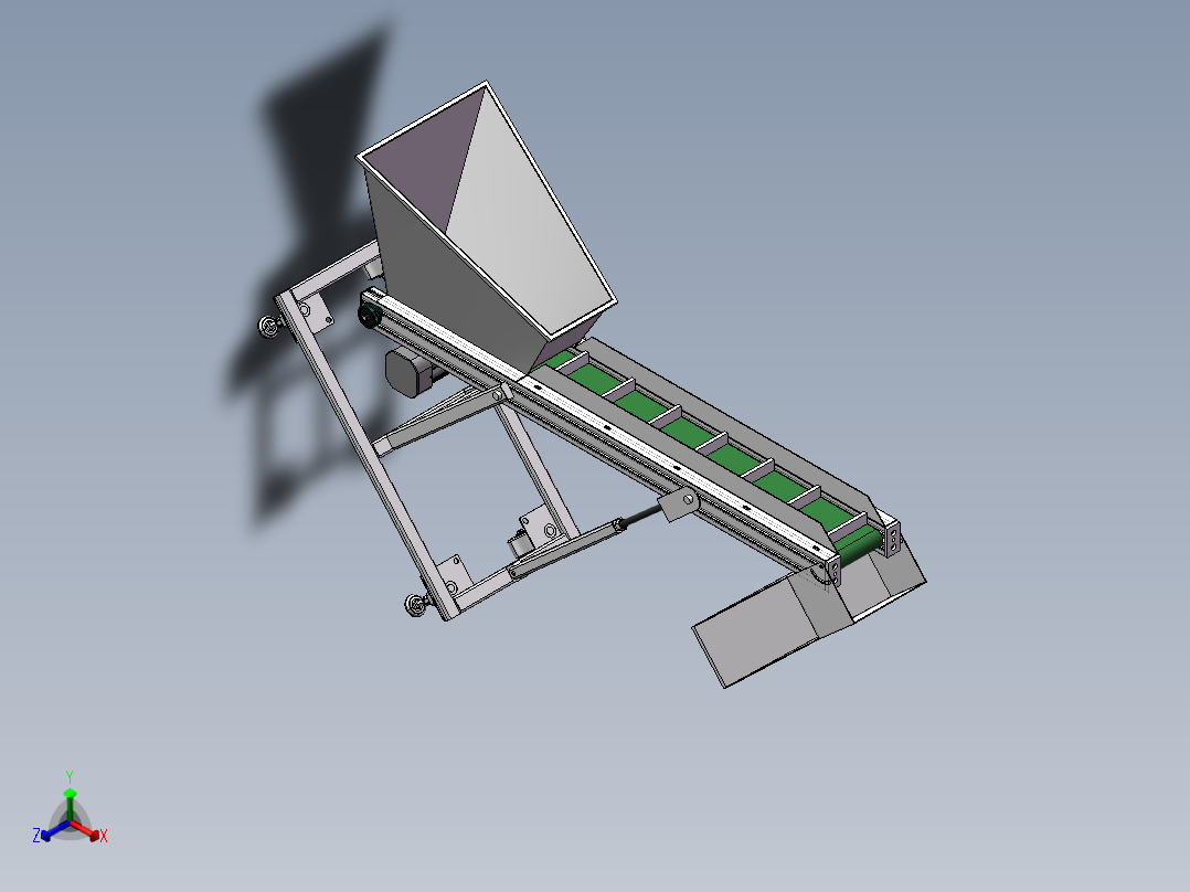 皮带式提升机SW三维图==1043375==160正等轴测图