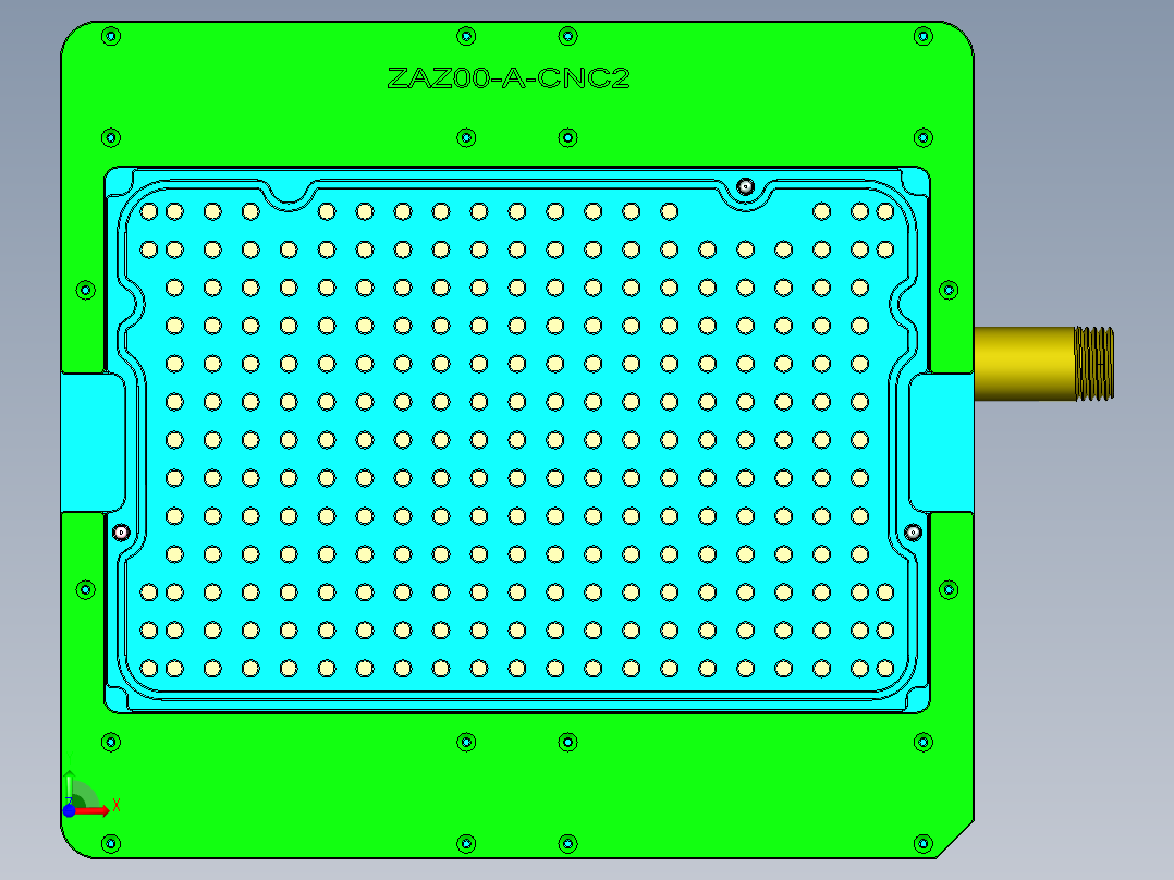 ZAZ00-A-笔记本CNC工装夹具三维模型CNC2-1023前视图