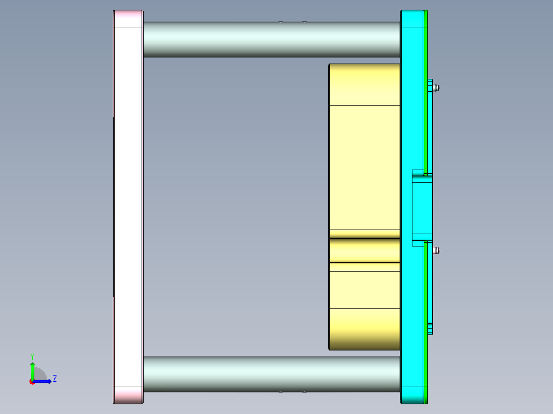 ZAZ00-A-笔记本CNC工装夹具三维模型CNC2-1023左视图