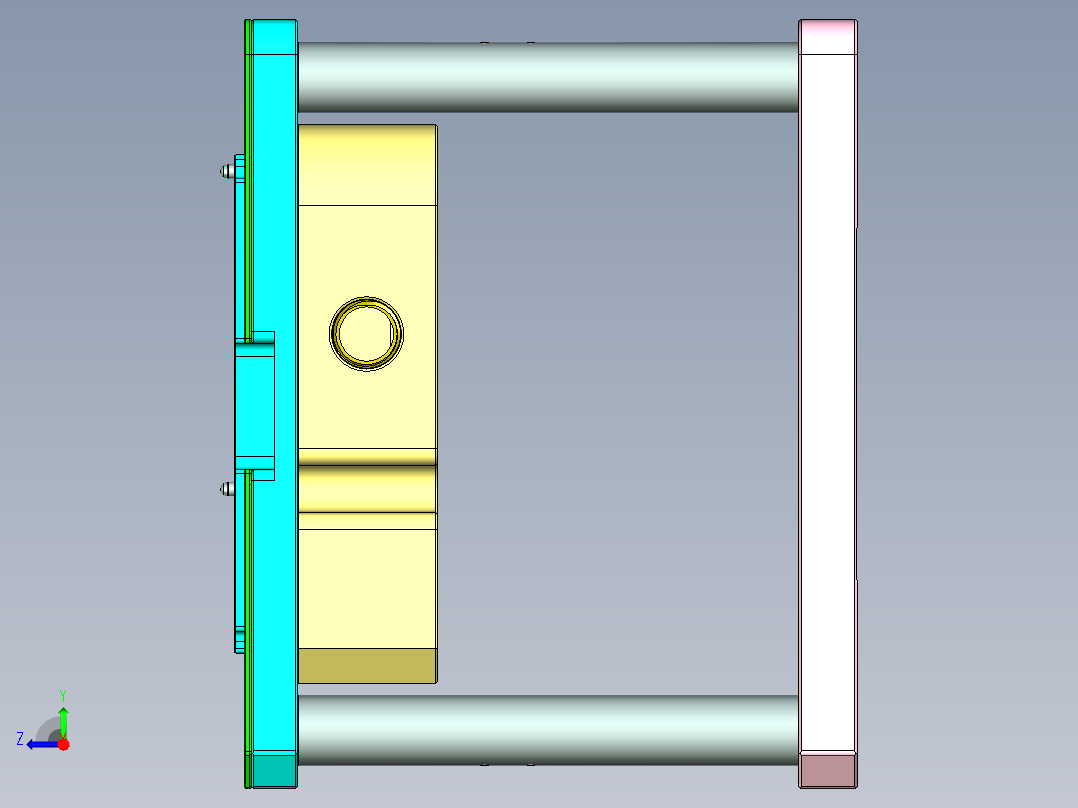 ZAZ00-A-笔记本CNC工装夹具三维模型CNC2-1023右视图
