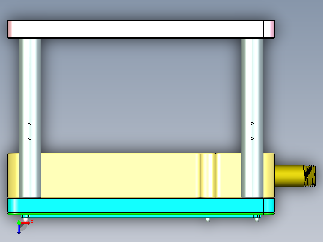 ZAZ00-A-笔记本CNC工装夹具三维模型CNC2-1023俯视图