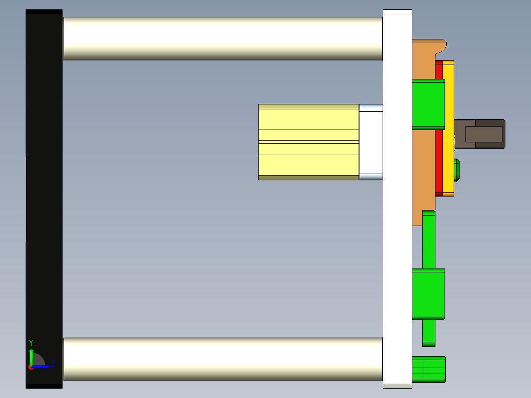 FS443-C笔记本CNC工装夹具三维模型-CNC1-190325左视图