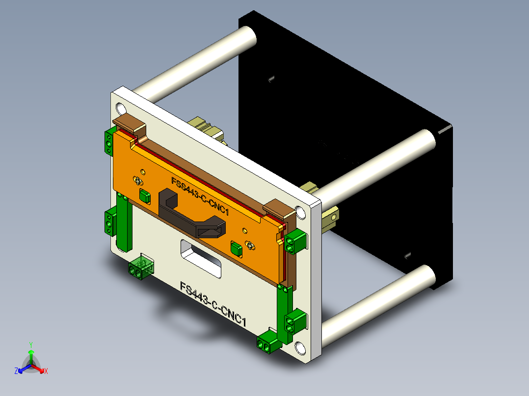 FS443-C笔记本CNC工装夹具三维模型-CNC1-190325正等轴测图