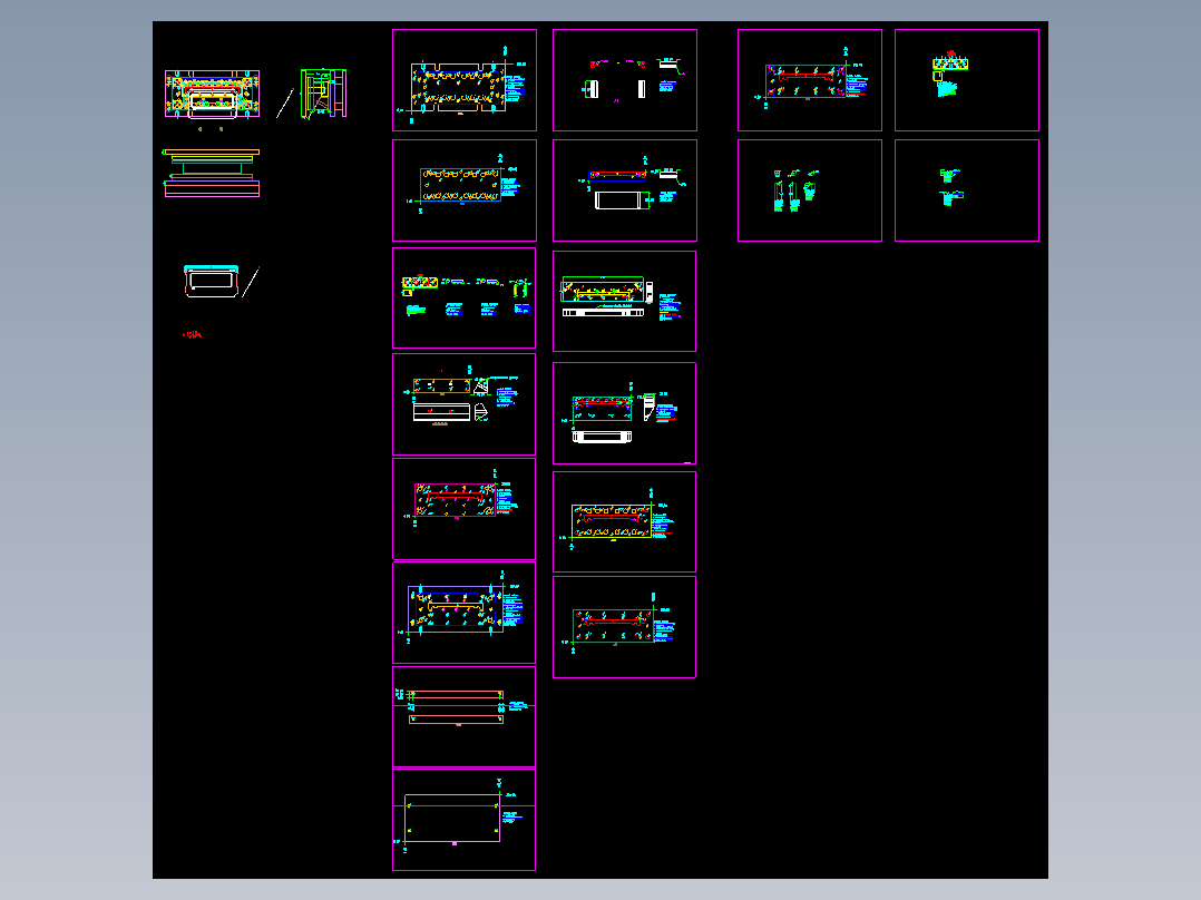 现代笔记本外壳摆斜切HINGE模具设计图