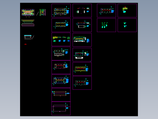 现代笔记本外壳摆斜切HINGE模具设计图