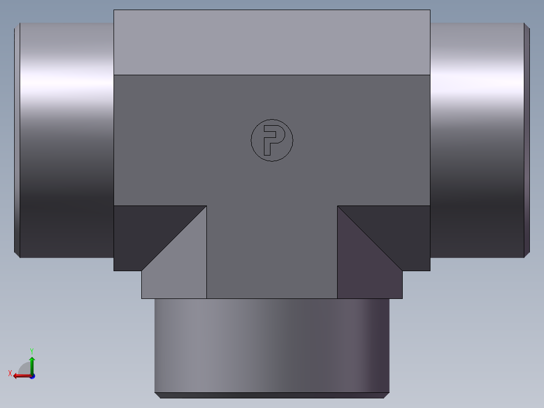 AC+AD 三通接头 T、AD-52后视图