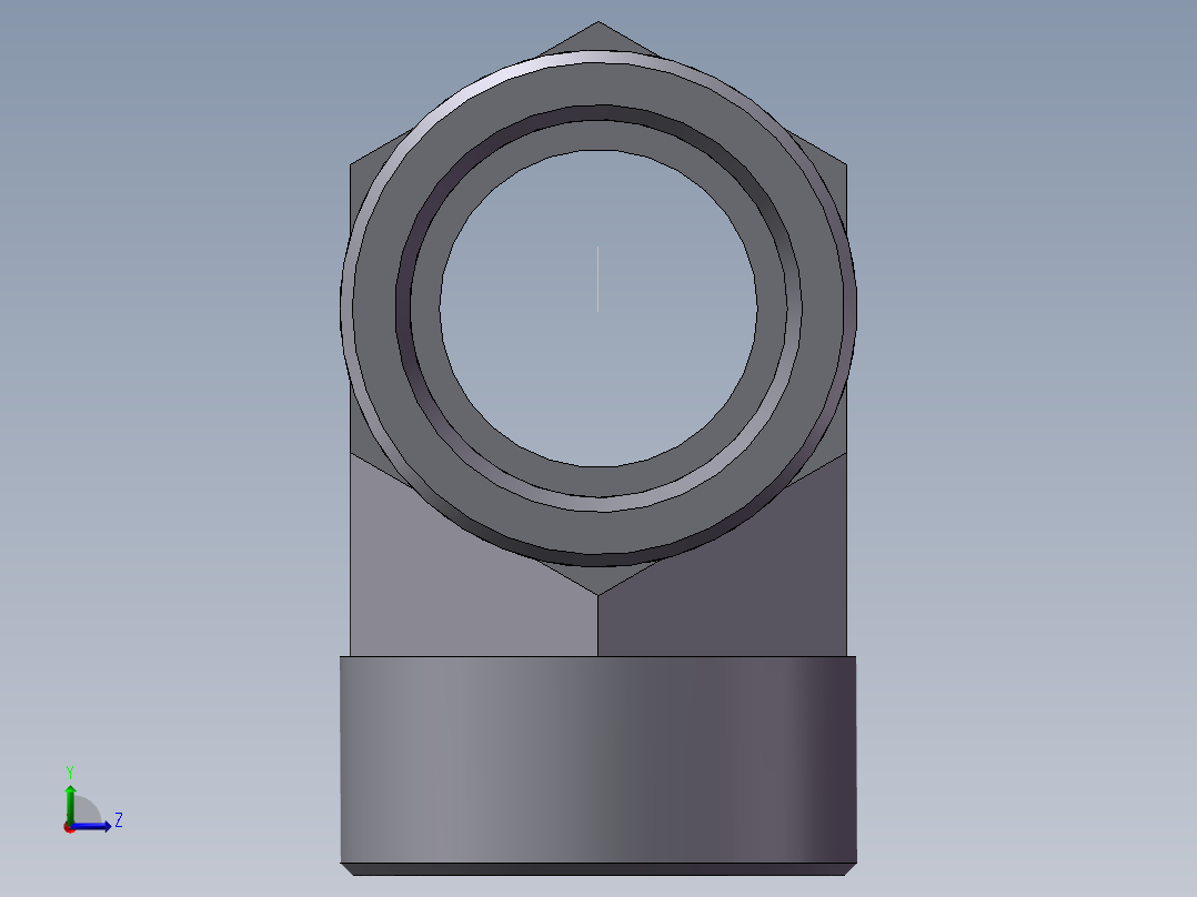 AC+AD 三通接头 T、AD-52左视图