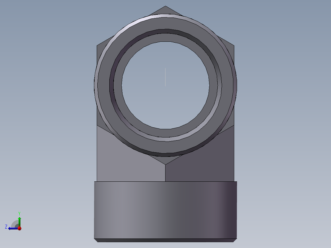 AC+AD 三通接头 T、AD-52右视图