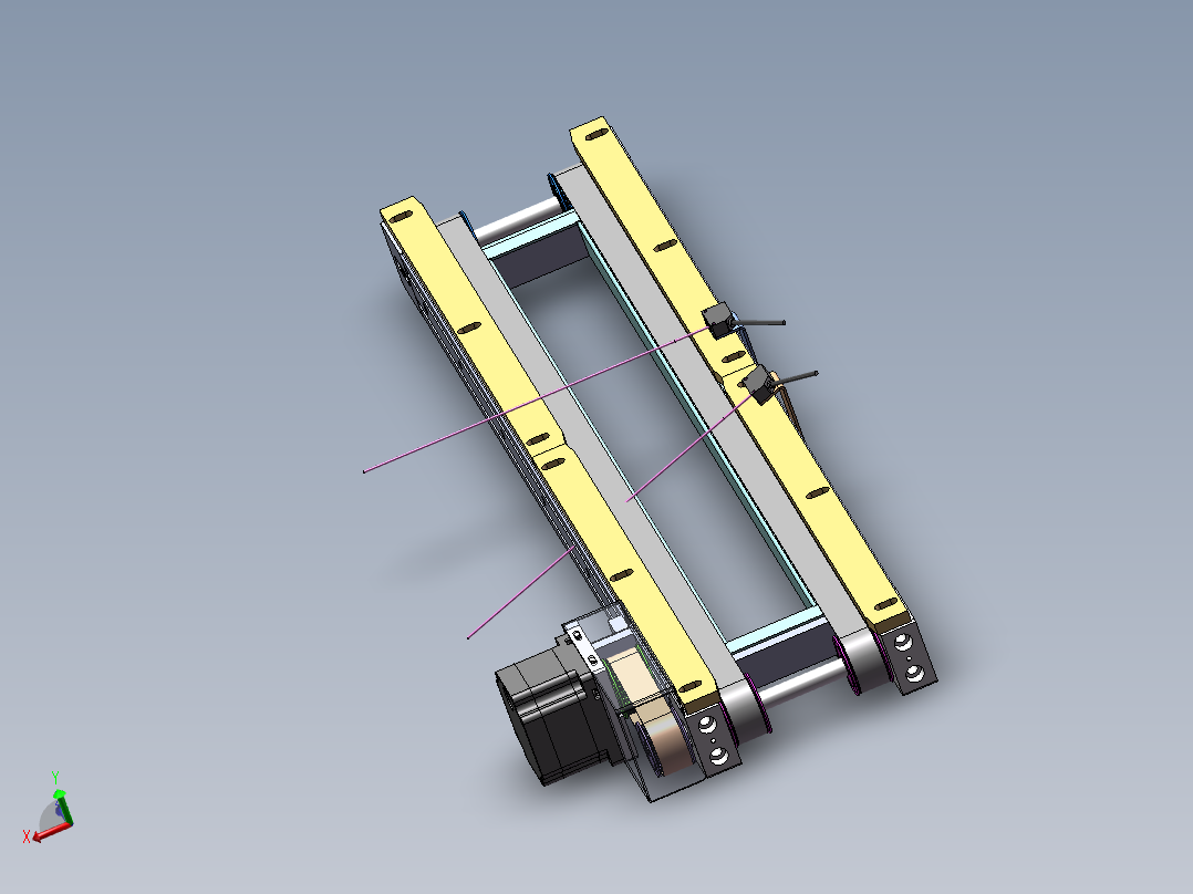 1米0.2米双带输送机构