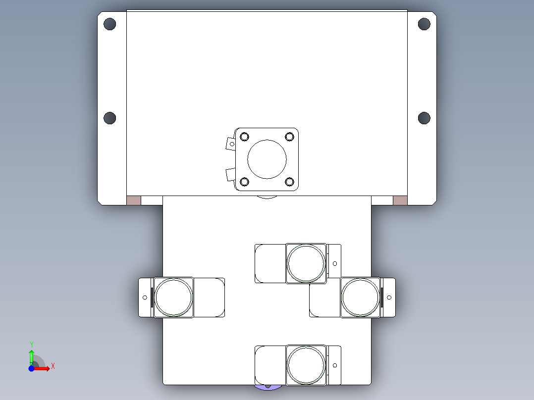 螺帽对称拧紧设备设计前视图