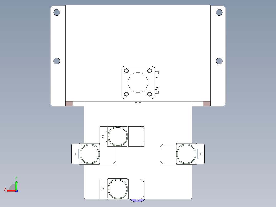 螺帽对称拧紧设备设计后视图