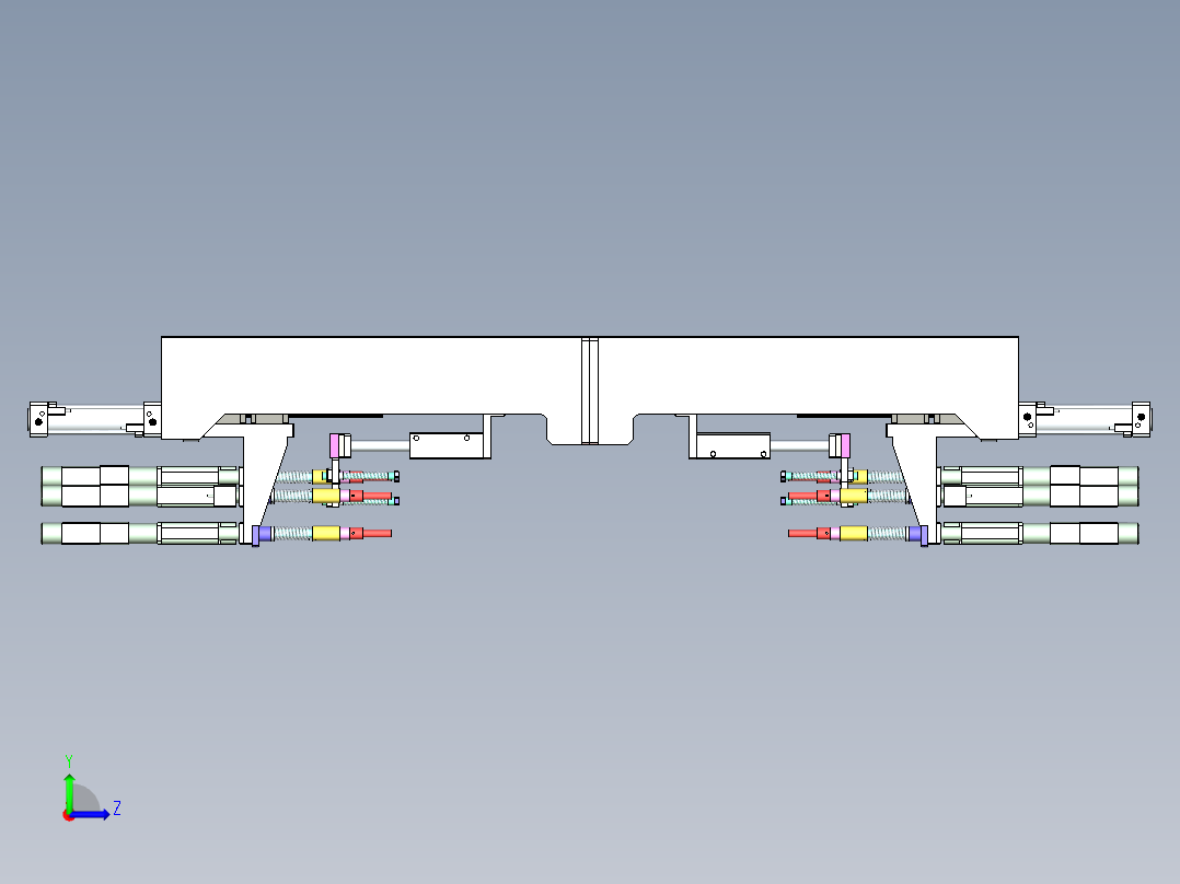 螺帽对称拧紧设备设计左视图