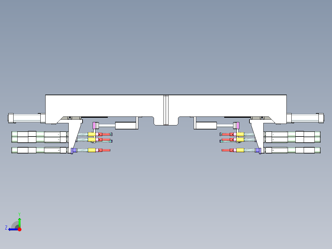 螺帽对称拧紧设备设计右视图